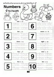 English Worksheet: Numbers