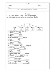 English worksheet: A or An