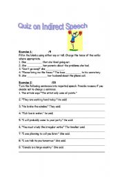 English Worksheet: Indirect_Speech