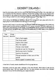 English Worksheet: Desert Island