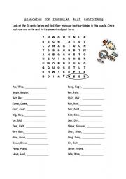 English worksheet: Searching Verbs