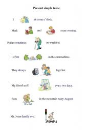 English Worksheet: Present simple tense