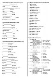 English Worksheet: to be