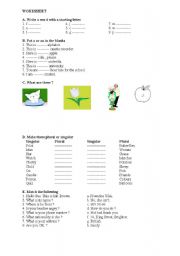 English Worksheet: worksheet