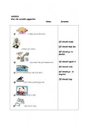 English Worksheet: Should