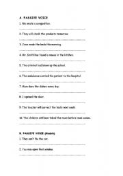 English Worksheet: Passive Voice