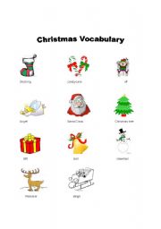 English Worksheet: Christmas vocabulary