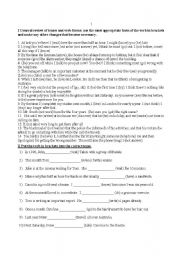 English Worksheet: Tenses Review