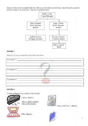 English Worksheet: Talking about work