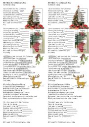 English Worksheet: All I want for Christmas