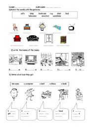 English Worksheet: HOME