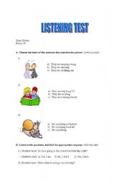 English worksheet: listening