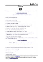 English Worksheet: past continuous