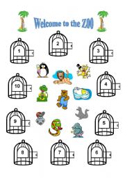 English Worksheet: WELCOME TO THE ZOO