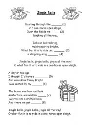 English Worksheet: Jingle Bells Carol