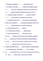 English Worksheet: 3rd conditional gap fill
