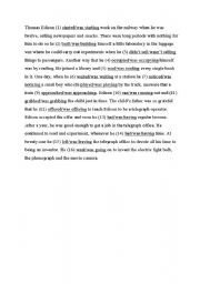 English Worksheet: Past Simple/Past Continuous