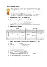 English worksheet: present simple to be and to have