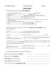 English Worksheet: past continuous