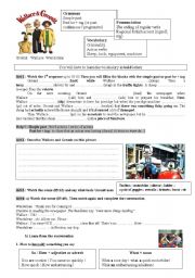 English Worksheet: Wallace and Gromit - A close shave