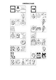 English Worksheet: christmas board game