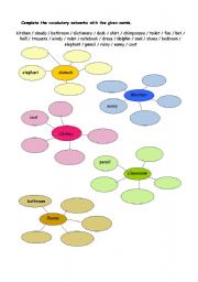 English Worksheet: Vocabulary network