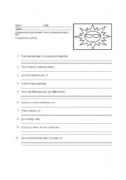 English Worksheet: Order the words and write the sentences.