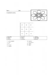 English Worksheet: Magic square