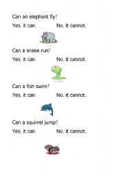 WHAT CAN ANIMALS DO?