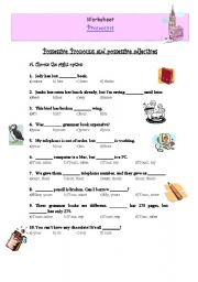 Possessive Pronouns and possessive adjectives