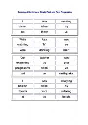 English Worksheet: Scramble Sentences