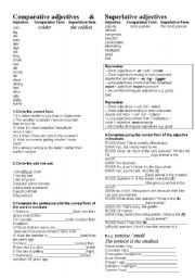 English worksheet: comparative adjectives