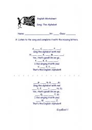 English worksheet: The alphabet song