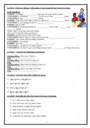 English Worksheet: varied exercises