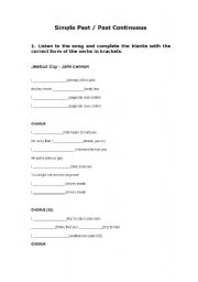 English Worksheet: Song