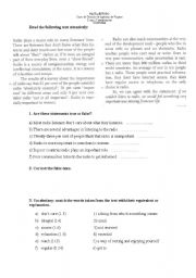 English worksheet: Test (Vocational training courses)
