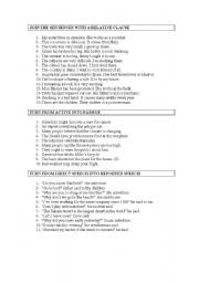 English Worksheet: revision exercise 2