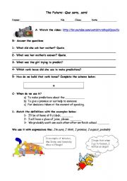 English Worksheet: Whatever will be, will be