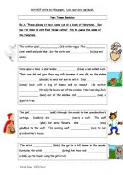 English Worksheet: Past Tense Revision