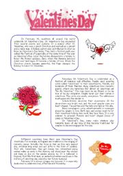 Valentines Day - reading comprehension