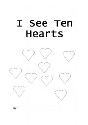 English Worksheet: I See Ten Hearts