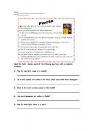 English Worksheet: Read the facts