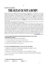 The ocean is not a dump!