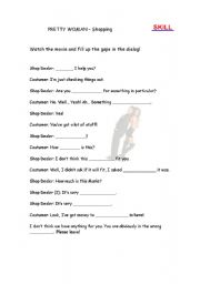 English Worksheet: Lets shopping