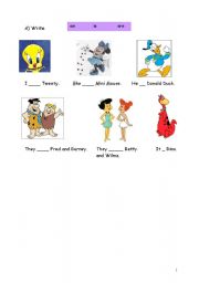 English Worksheet: exercises on to be part-1