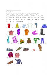 English worksheet: Clothing