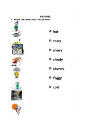 English Worksheet: weather
