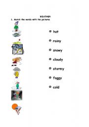 English worksheet: weather