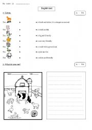 English worksheet: worksheet farm animals