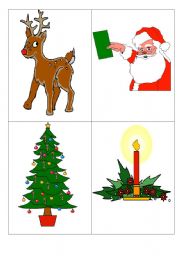 English Worksheet: FLASHCARDS CHRISTMAS